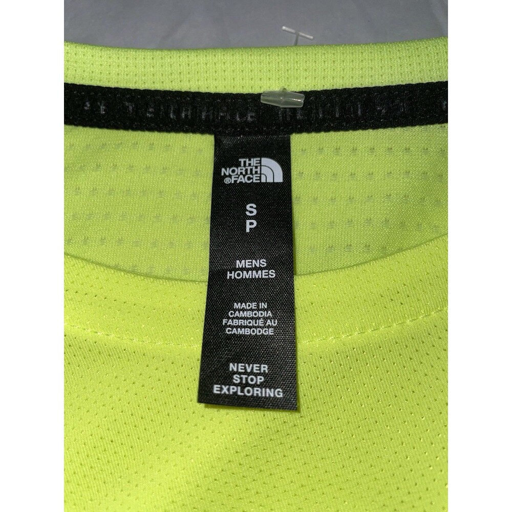 The North Face FlashDry Mesh Performance Tee Mens S LED Yellow NWT